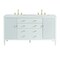 James Martin Vanities 60'' Double Vanity, Bright White w/ 3 CM Arctic Fall Solid Surface Top 485-V60D-BW-3AF - alternate 1